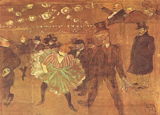 Cabaret danser, painting by Henri de Toulouse-Lautrec