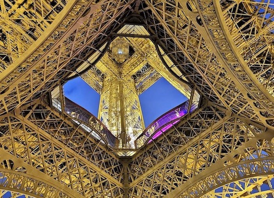 Interior of the Eiffel Tower