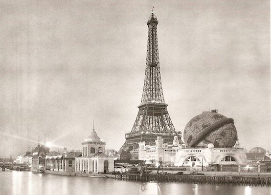 Photo of the Eiffel Tower at the 1889 Universal Exposition
