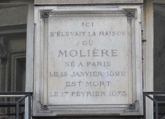 The second plaque claiming to mark Molière's birthplace