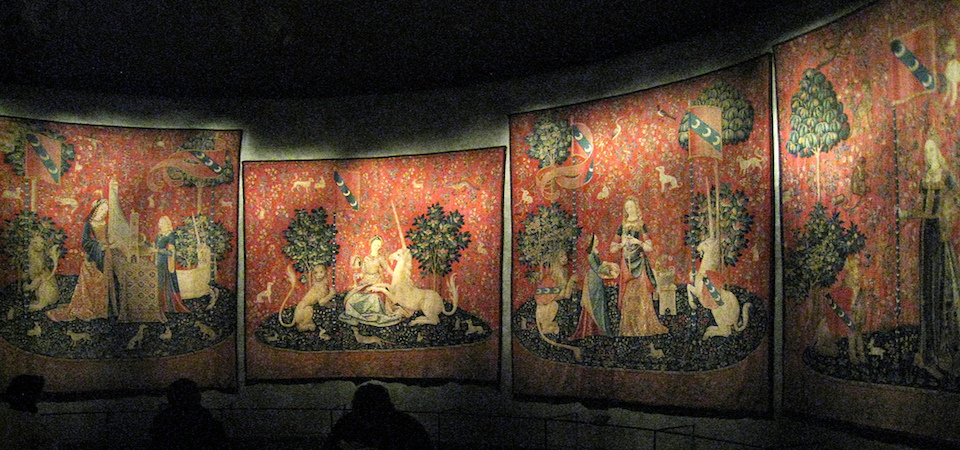 The Lady and the Unicorn Tapestries, held at Musée de Cluny
