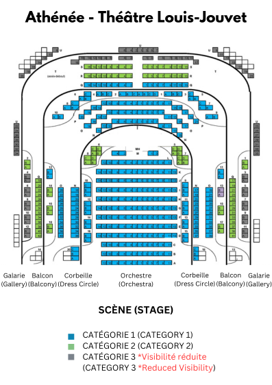 athenee Theatre louis-jouvet plan de salle seating chart