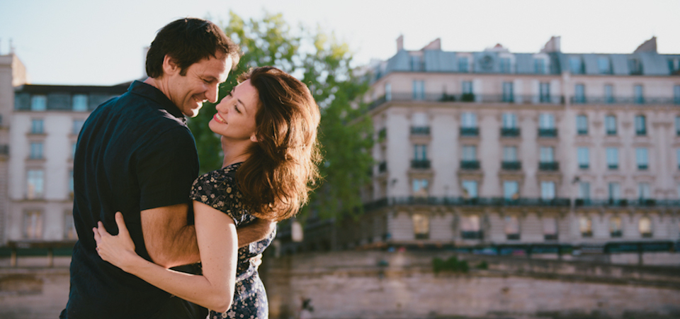 Kasia Dietz and her Italian husband in Paris