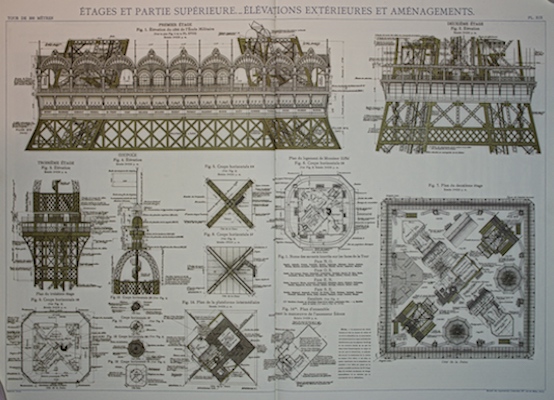 Gustav Eiffel's blueprints