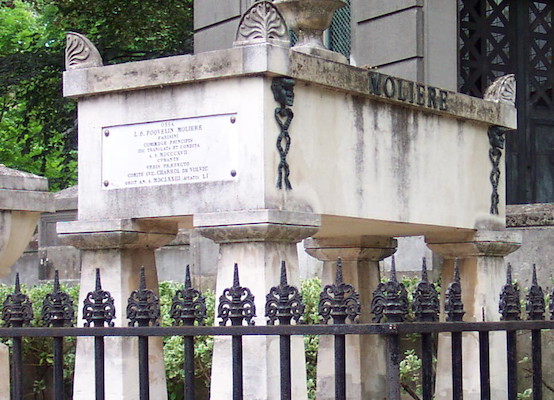 Molière's grave at Cemetery Père Lachaise