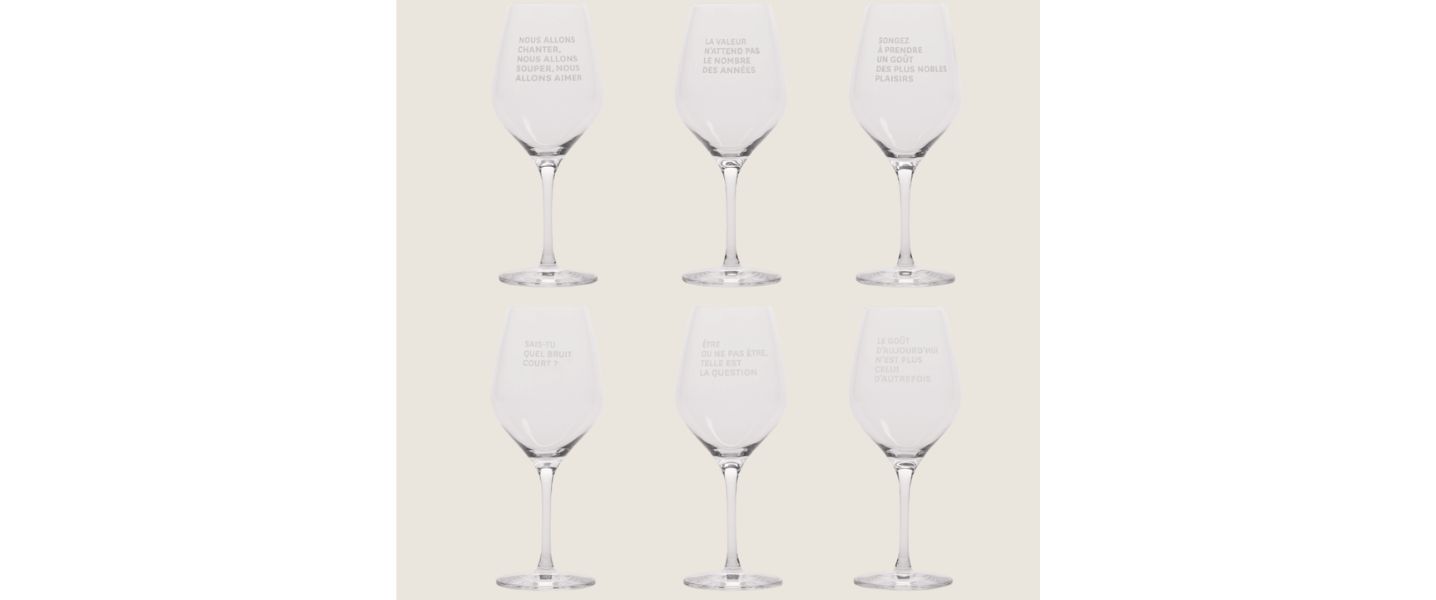 Printed Wine Glasses - Theatre in Paris