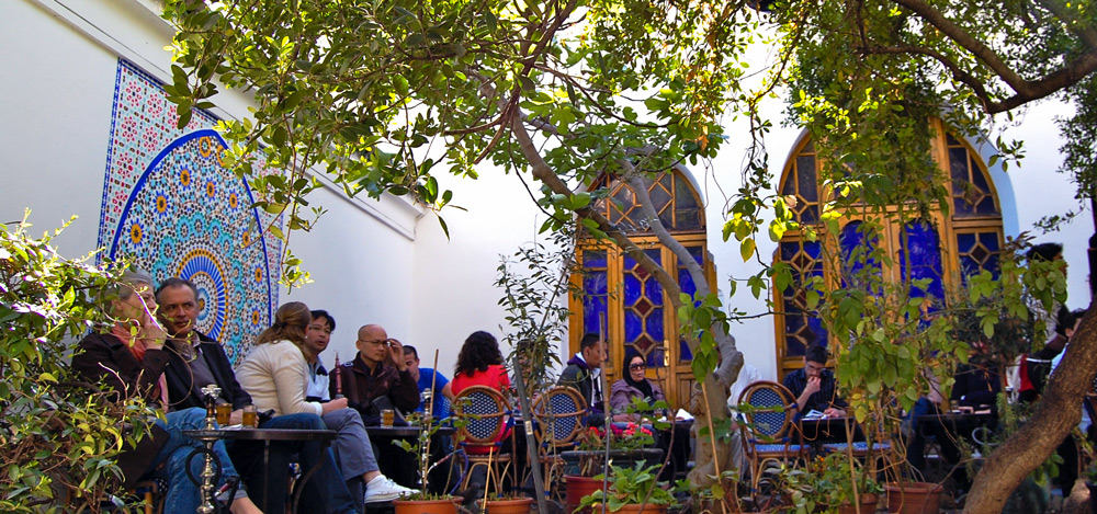 Tea drinkers at the Grande Mosquée de Paris