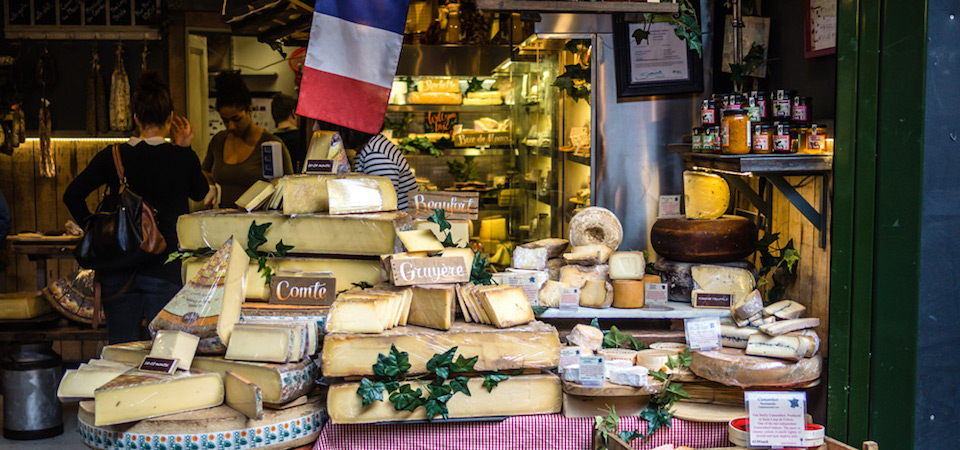 cheese at a French market