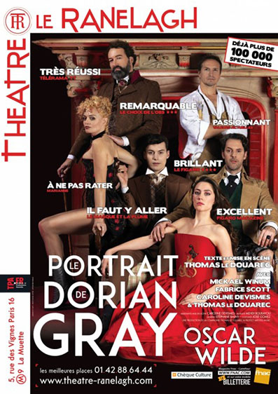 Le portrait de Dorian Gray The picture of dorian gray theatre le ranelagh paris tickets