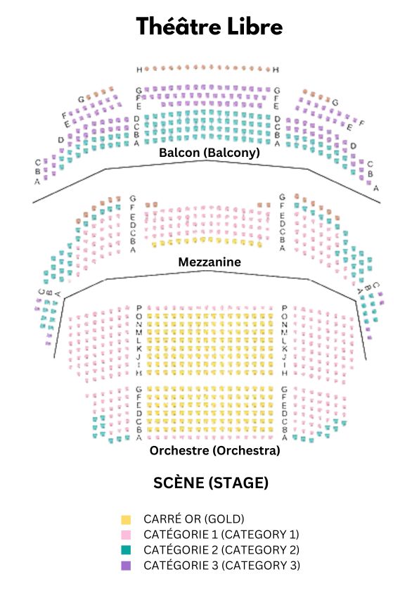 theatre libre plan de salle seating chart